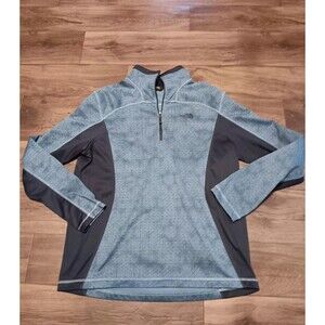 North Face Blue 1/4 Zip Pullover Sweatshirt Men's Sz L
